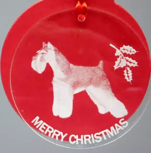 SCHNAUZER #1 ADORNO DE PERRO DE PIE, LUCITE, - Imagen 1 de 2