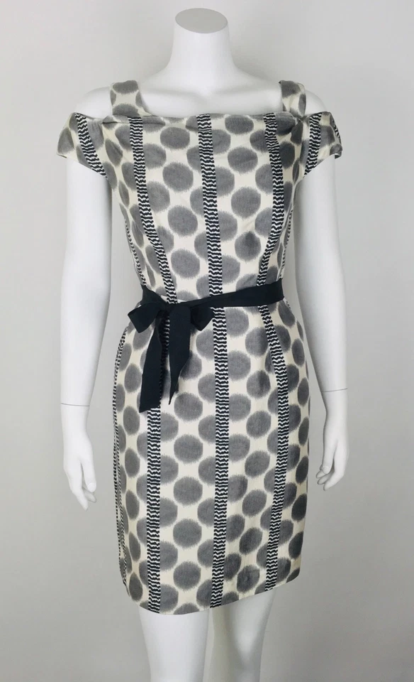 Vestido para mujer Anthropologie Leifsdottir con bolsillos a lunares con cinturón seda/algodón 2 Foto 1 de 4