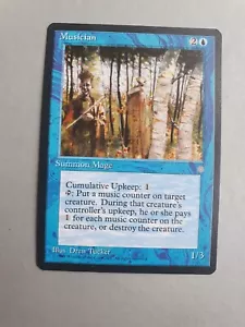 Musician , MTG Ice Age (1995), Rare Blue Creature NM - Picture 1 of 2