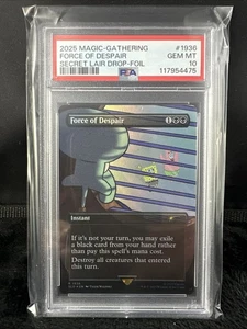 Magic The Gathering Bob Esponja Guarida Secreta 2025 Drop Force Of Despair Lámina PSA 10 - Imagen 1 de 2