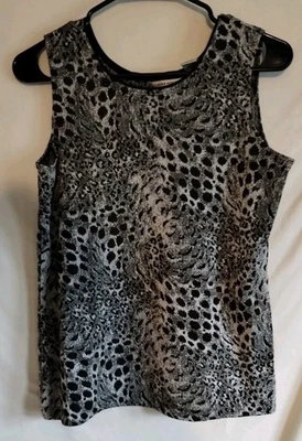 Laura Ashley черный/серый гепард печать бак размер маленький - Изображение 1 из 4