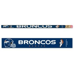 DENVER BRONCOS TEAM LOGO 6-PACK PENCILS NEW WINCRAFT 🐎 - Picture 1 of 1