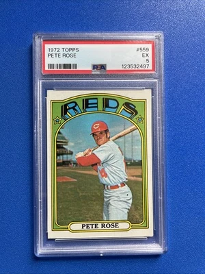 Pete Rose 1972 Topps #559 PSA 5 Foto 1 de 2