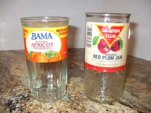 Vintage Bama / Garden Club Werbung Marmelade / Gelee / Einmachglas Trinkglas - Bild 1 von 7