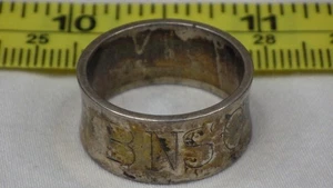 Vintage Sterling Silber .925 Ring BNSC 2009 Bachelor of Nursing gefleckte Patina - Bild 1 von 5