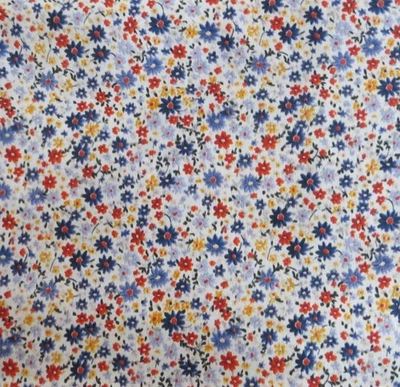 Yard, Small Scattered Flowers On Beige, Cotton $3.99 Ships ANY Amount Of Fabric - Image 1 of 3