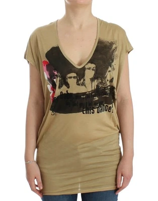 Costume National Beige motive print t-shirt - Imagen 1 de 4