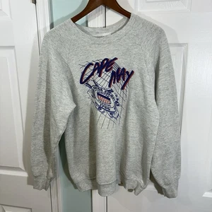 Vintage US Coast Guard Sweatshirt Adult Large Cape May NJ United States USA - Picture 1 of 12
