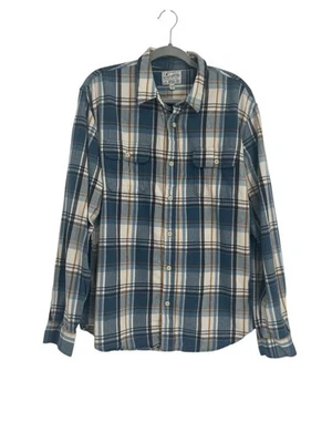 Lucky Brand Men’s Dress shirt XXL/TTG Blue/multicolor plaid long sleeve cotton - Image 1 of 4