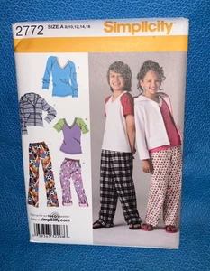 Simplicity Sewing Pattern Girl and Boy Sweats  Sz 8-16 Uncut 2772 MAP - Picture 1 of 4