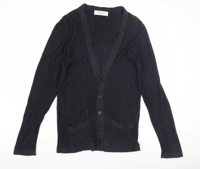 Pringle Black Cardigan Men’s S V-Neck Silk Blend - Image 1 of 4