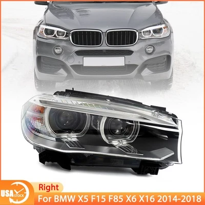 For 2015-2019 BMW F15 F16 X5 X6 Headlight Adaptive AFS Xenon Right Passenger RH Foto 1 de 4