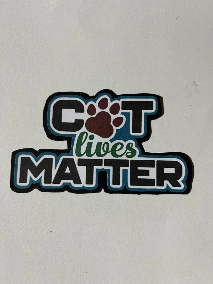 Готовое штампованное украшение Cat Lives Matter - Изображение 1 из 1
