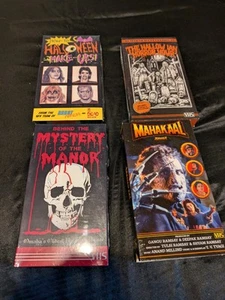 Rare Horror VHS Lot Lunchmeat, Mahakaal Mystery Manor, Halloween Hour, Make Up - Picture 1 of 9