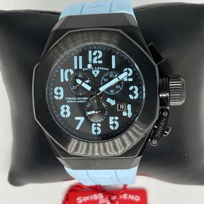 Men's Swiss Legend Trimix Diver Chronograph Lume 46mm Watch For parts or Repair - Image 1 of 4