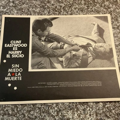 De colección. Tarjeta de lobby mexicana Dirty Harry/Clint Eastwood Sin Middle Ala Muerto 16x12 Foto 1 de 4
