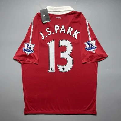 CAMISETA DE FUTBOL DEL MANCHESTER UNITED NIKE 2010/2011 #13 J.S. PARQUE TALLA “L” 382469-623 Foto 1 de 4