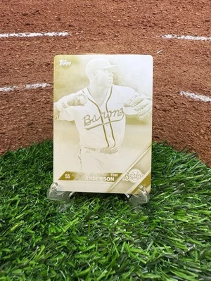2016 Topps Pro Debut Printing Plates Yellow #35 Tim Anderson ROOKIE 1/1 Barons - Image 1 of 2