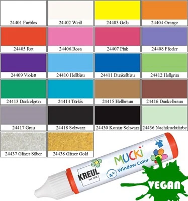 MUCKI Window Color Fenstermalfarbe Fensterfarbe 29ml Pen für Kinder ab 4 Jahren - Bild 1 von 4