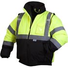 HIGH VISIBILITY Hi Vis Insulated Safety Bomber Jacket Reflective COAT ROAD WORK