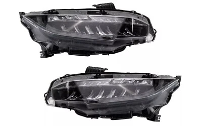 ПОДХОДЯТ ДЛЯ HONDA CIVIC 2019 СВЕТОДИОДНЫЕ ФАРЫ ФАРЫ ФАРЫ ФАРЫ В СБОРЕ НОВАЯ ПАРА - Изображение 1 из 2