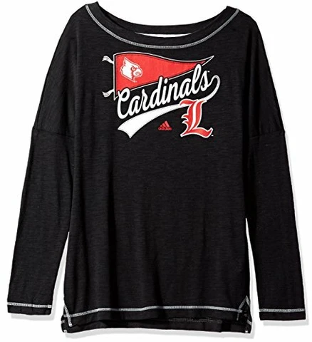 NCAA Louisville Cardinals Adult Women Pennant Pride L/S Tee, X-Large, Black Cover