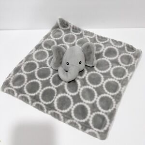H & H Baby Vision Gray Elephant Infant Security Blanket * 14"x14"