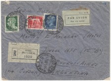 Regno V.E. III^, da Roma, 4.4.39, per Buenos Aires , con 20 L. Imperiale + altri