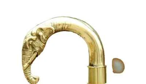 Designer STYLE SHAFT ELEPHANT BRASS HEAD HANDLE VINTAGE WOOD WALKING CANE STICK - Picture 1 of 4