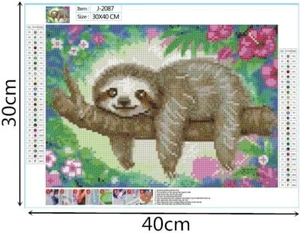 Sloth 5D Diamond Painting Embroidery Art Decor Cross Stitch Kits DIY Gifts - Picture 1 of 11