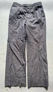 Men's Vintage Yves St. Laurent Pants Gray Solid NO SIZE Wide Leg Classic Paris - Picture 1 of 18