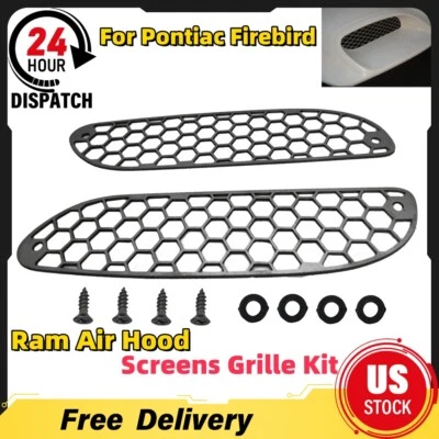 Pantallas de inserción de capó de aire Ram con tornillos para Pontiac Firebird 1998-02 transmisión automática WS6 Foto 1 de 4