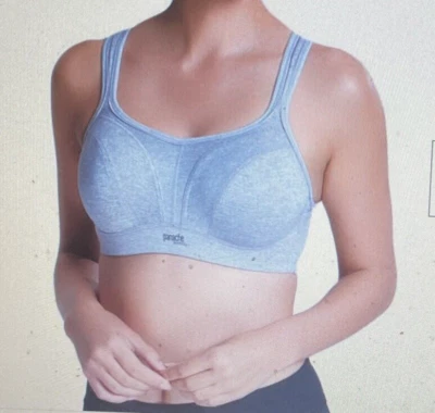 SUJETADOR DEPORTIVO PANACHE - NUEVO - 38C - GRIS - CON AROS 5021 - CORREAS AJUSTABLES Foto 1 de 4