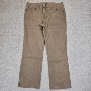 FLAG & ANTHEM Straight Stretch Jeans Brown Denim Men Size 38x30 (41x29) - Picture 1 of 11