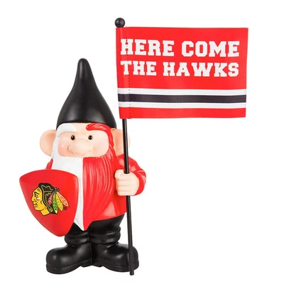Chicago Black Hawks Flag Holder Gnome - Image 1 of 2