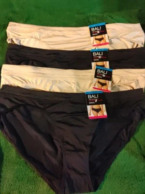  4 Pair - Bali Size 9 Bikini Panties w/tags  90% nylon - Image 1 of 4