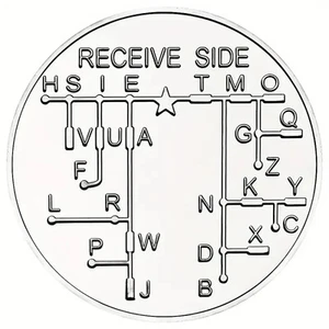 Silberner Morsecode Gedenkmünzensammlung Geschenk Mitbringsel Geschenke - Bild 1 von 5