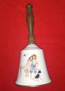 VINTAGE GORHAM FINE CHINA 1981 SWEET SERENADE NORMAN ROCKWELL BELL 9" - Picture 1 of 5