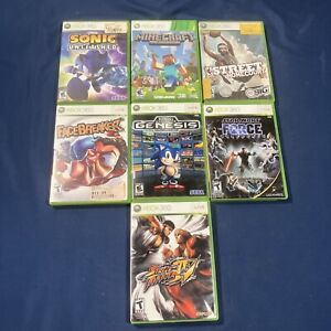 Xbox 360 Game Lot of 7 Games Sonic Unleased, Street Homecourt, Minecraft & More