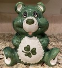 Care Bear 1985 Vintage “I’m Glad You’re Irish” Ceramic Coin Bank Figurine