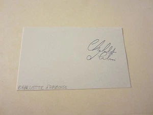 Charlotte d'Amboise Actress Autographed Signed 3X5 Index Card "One Life to Live" - Picture 1 of 2