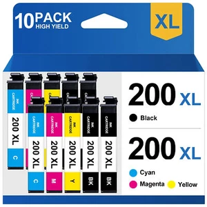 10Pcs 200XL Tinta Color Negro Repuesto para Epson T200XL XP-310 400 410 WF-2540 - Imagen 1 de 6