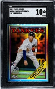 2023 Topps Chrome #88BC-16 Oswald Peraza RC '88 Topps Design SGC Graded 10 GM - Picture 1 of 2