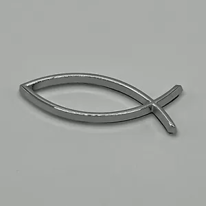 Jesus Emblem Christian Fish Sticker Badge 2”x0.75” Car Auto Small 3D Decal NEW - Bild 1 von 4