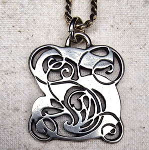 Valdres Solvsmie Norway sterling silver 925 pendant necklace Scandinavian - Picture 1 of 6