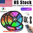 66FT RGB Flexible LED Strip Light 3528 SMD Remote Fairy Lights Room TV Party Bar