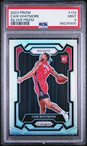 👑 2023 24 Panini Prizm Cam Whitmore Rookie RC #129 Silver Prizm PSA Rockets 🚀 - Bild 1 von 3