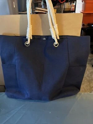 Bolso de Mano Grande/100% Poliéster/Azul/ 21”x15”/ 5 Bolsillos Foto 1 de 3