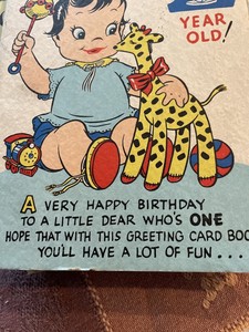 Baby 1st Year Happy Birthday Greeting Card Sweet Birthday Wishes Baby Gift 1945