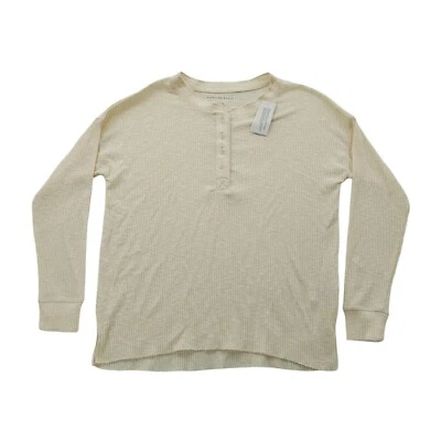 American Eagle XS Henley light Soft Top Beige Relaxed fit - Image 1 of 4